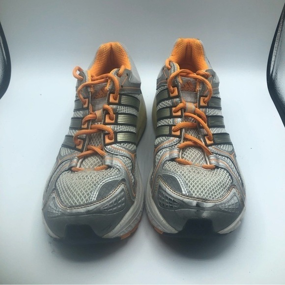 Adidas men\'s silver and‎ orange, athletic shoes, size 11.5. main image 7